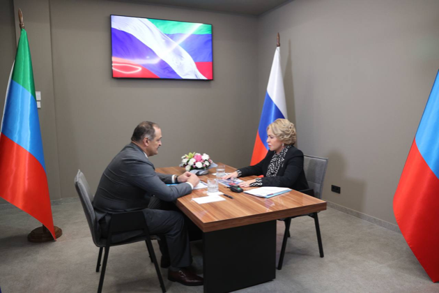 Сергей Меликов и Валентина Матвиенко провели рабочую встречу в Махачкале