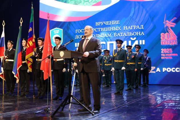 Сергей Меликов на вручении госнаград: «Боевой путь батальона «Каспий» уже является примером для многих»