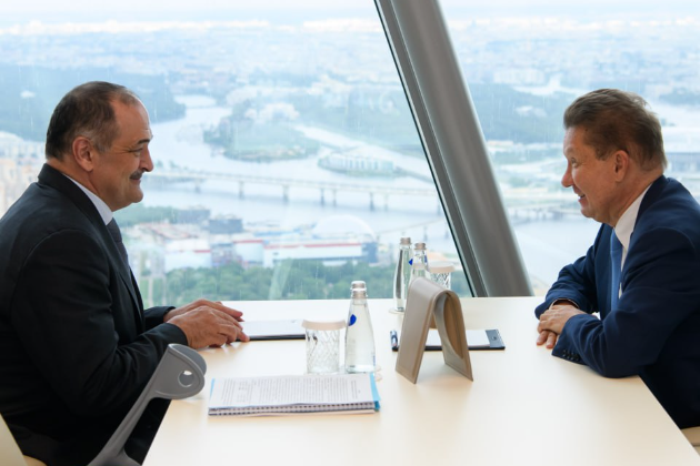 Вопросы газификации Дагестана обсудили на встрече Сергея Меликова и Алексея Миллера