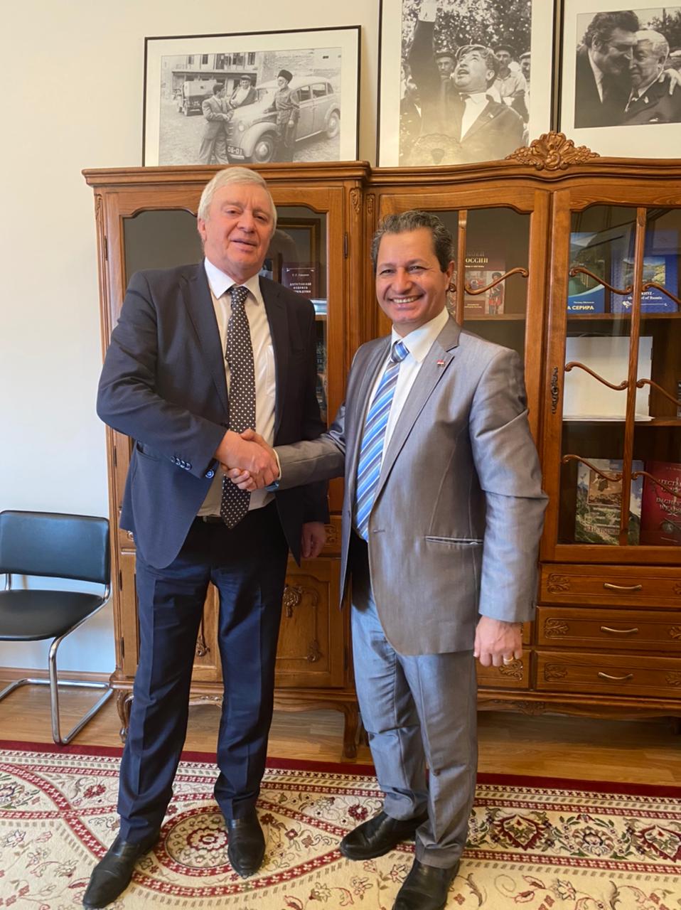 Встреча заместителя Постпреда Гамзатова Г.Г. с египетским скульптором, доктором Осамой